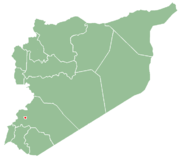 Location of Damascus in relation to the rest of Syria