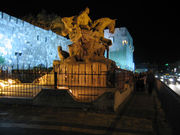 The statue of Saladin infront of Damascus citadel.