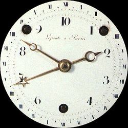 Late 18th century French revolutionary "decimal" clockface.