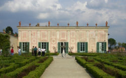 The "Casino del Cavaliere" in the Boboli Gardens, now houses the porcelain museum.