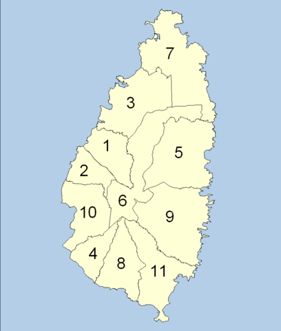 Image:Sainte-Lucie - districts numérotés.png