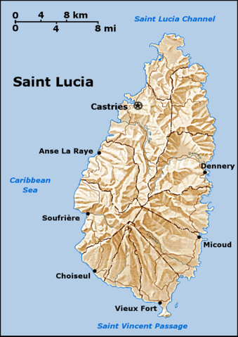 Image:Saint Lucia geography map en.png