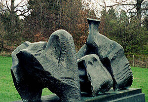 "Three Piece Reclining figure No.1" is in a park in Moore's county of Yorkshire.