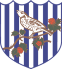 West Bromwich Albion's former club crest, replaced in 2006 with a modified crest also featuring a Song Thrush.