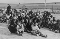 Roma arrivals in the Belzec extermination camp, 1940.