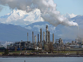 Anacortes Refinery (Tesoro), on the north end of March Point southeast of Anacortes, Washington