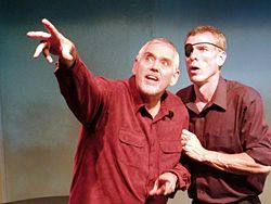 Two actors performing.