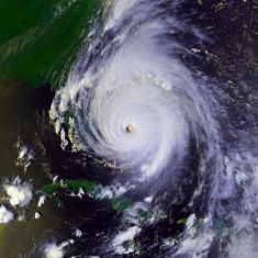Hurricane Floyd over The Bahamas on September 14, 1999