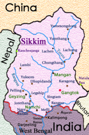 Cities and towns of Sikkim.