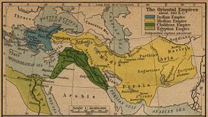 The Middle East, c. 600 BC, showing extent of Chaldean rule.