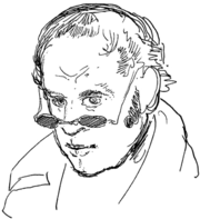 Self portrait of Rodolphe Töpffer, whose work is considered influential in shaping the comics form.