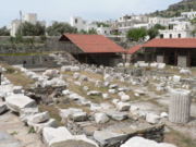 The Mausoleum site in ruins, as it stands today