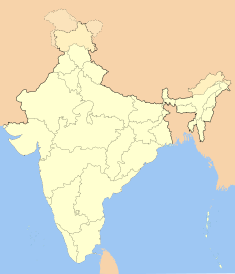 Map indicating the location of New Delhi