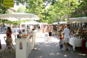A street market in Aix-en-Provence, France