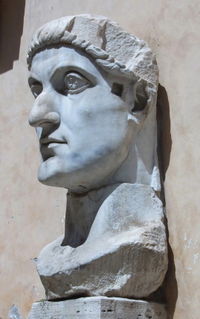 Head of Constantine's colossal statue at Musei Capitolini