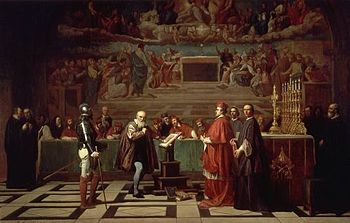 Galileo before the Holy Office, a 19th century painting by Joseph-Nicolas Robert-Fleury