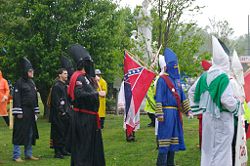 Mississippi Klansmen rally in Poplarville, Mississippi