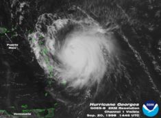 Georges as a Category 4 hurricane