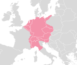 Location of Holy Roman Empire