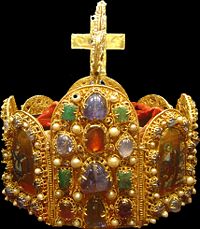 The crown of the Holy Roman Empire (2nd half of the 10th century), now held in the Vienna Schatzkammer