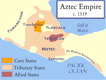 The Aztec Empire, on the eve of the Spanish Conquest.
