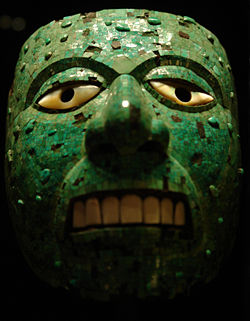 Turquoise mask. Mixtec-Aztec. 1400-1521.