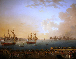 Battle of Martinique in 1779 between France and Great Britain