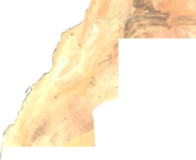 Satellite image of Western Sahara, generated from raster graphics data supplied by The Map Library