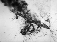 The Iranian Frigate, IS Alvand, attacked by US Navy forces during Operation Praying Mantis.