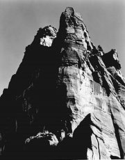 Zion rock formation, photo by Ansel Adams, c.1941