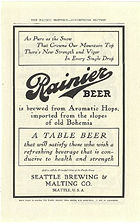 1907 Rainier Beer advertisement