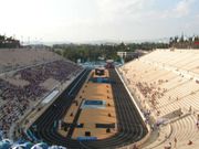 The restoration of the Panathenaic Stadium, originally built in the fourth century, was funded by Georgios Averoff. The stadium was used again for the 2004 Summer Olympics.
