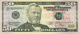 Grant appears on the U.S. $50 bill.