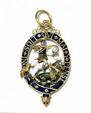 Badge of the Order of the Garter from about 1640 (Victoria and Albert Museum, London)