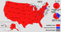 Nixon's landslide victory in the electoral college during the 1972 Election .