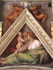 The composition of most spandrels is similar to paintings of the Flight into Egypt.