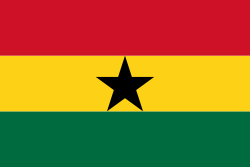 Flag of Ghana, the first country in colonial Africa to gain independence