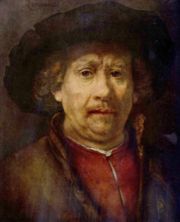Self portrait by Rembrandt, c. 1655.
