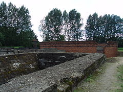 What remains of the gas chambers at Auschwitz II (Birkenau); photographed in 2006.