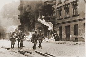 An image from the Warsaw Ghetto Uprising.