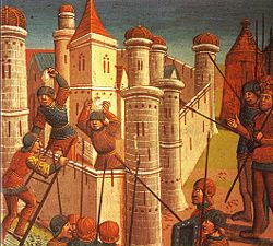 Turks laid siege to Constantinople, the capital of the Byzantine Empire, for nearly two months in 1453.  Other sieges lasted much longer.