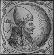 Pope Hadrian IV, who negotiated with Manuel against the Norman King William I of Sicily