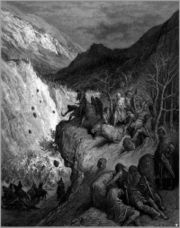 This image by Gustave Doré shows the Turkish ambush at the pass of Myriokephalon. This ambush destroyed Manuel's hope of capturing Konya
