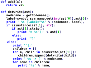 Syntax highlighting is often used to aid programmers in recognizing elements of source code. The language above is Python.