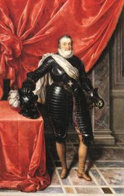 Henry IV of France, King of France and Navarre, was the first French Bourbon king.