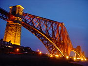 The Forth Bridge at night