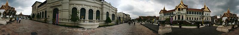 A panoramic view of the Grand Palace