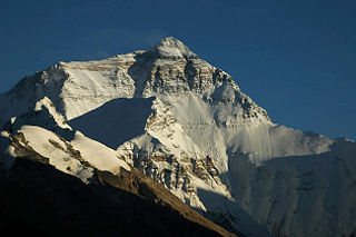 Mount Everest north face from Rongbuk in Tibet