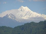 Kanchenjunga, the world's third tallest peak, is visible from Gangtok.