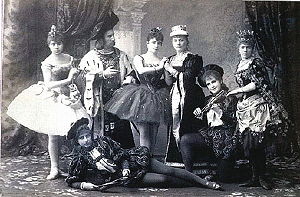 Original cast of Tchaikovsky's ballet, The Sleeping Beauty, St Petersburg, 1890